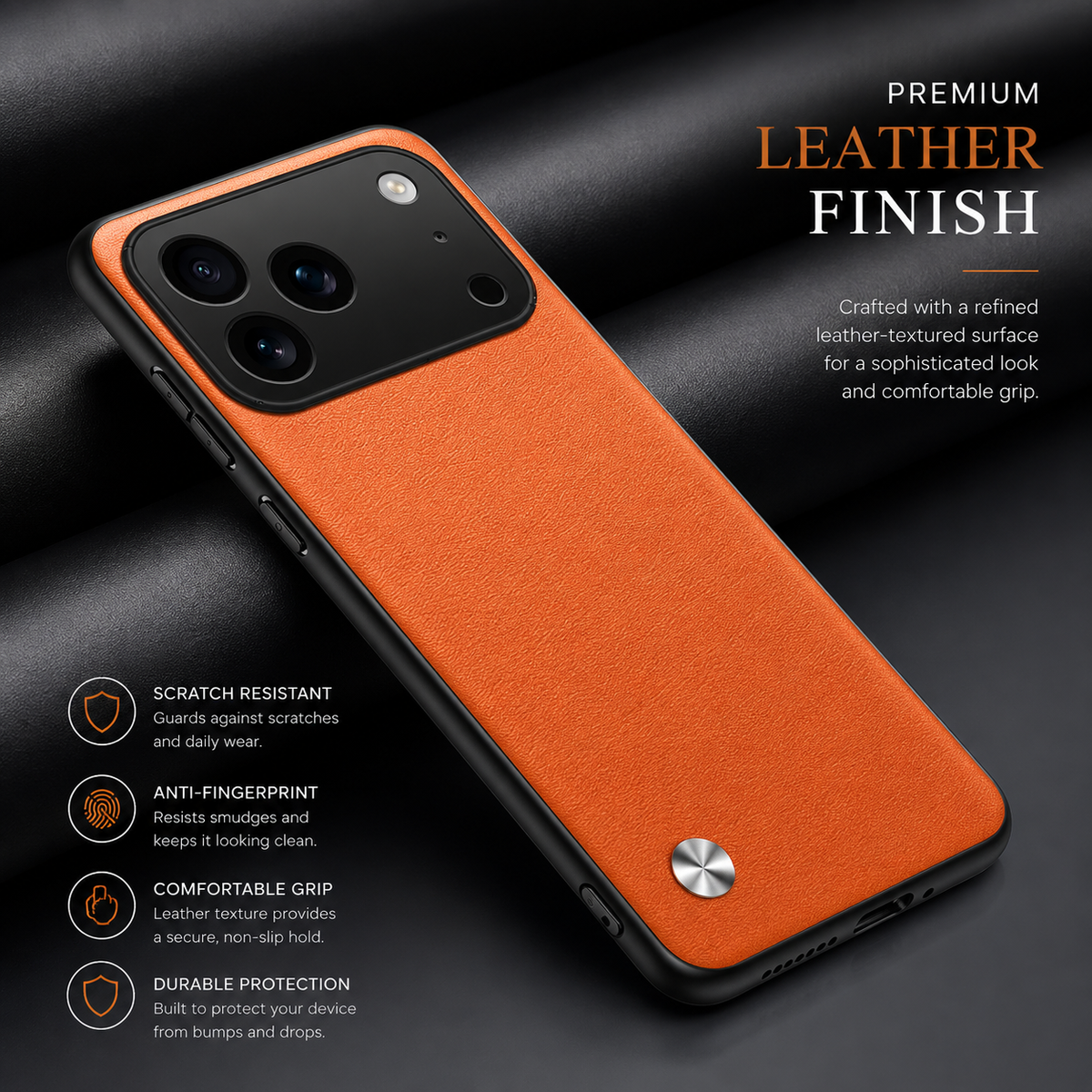 Premium iPhone Case Shockproof PC TPU Protective Cover Silicone Bumper Full Coverage Dustproof Slim Non Slip Soft Edge Anti Scratch Plain Design