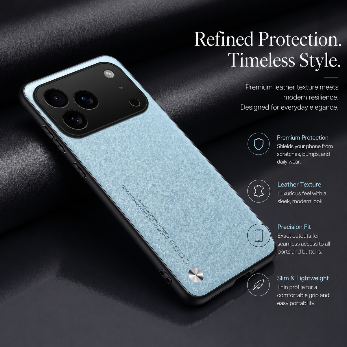 Premium iPhone Case Shockproof PC TPU Protective Cover Silicone Bumper Full Coverage Dustproof Slim Non Slip Soft Edge Anti Scratch Plain Design
