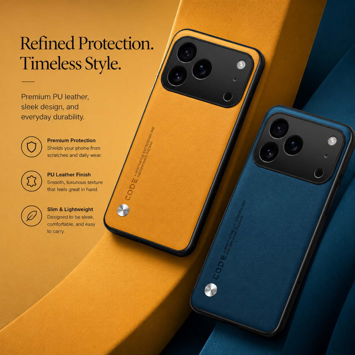 Premium iPhone Case Shockproof PC TPU Protective Cover Silicone Bumper Full Coverage Dustproof Slim Non Slip Soft Edge Anti Scratch Plain Design