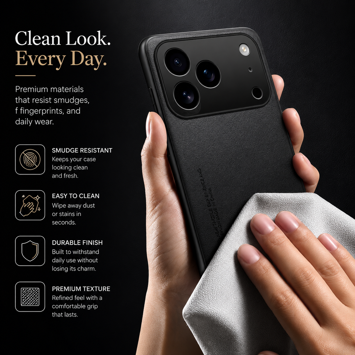 Premium iPhone Case Shockproof PC TPU Protective Cover Silicone Bumper Full Coverage Dustproof Slim Non Slip Soft Edge Anti Scratch Plain Design
