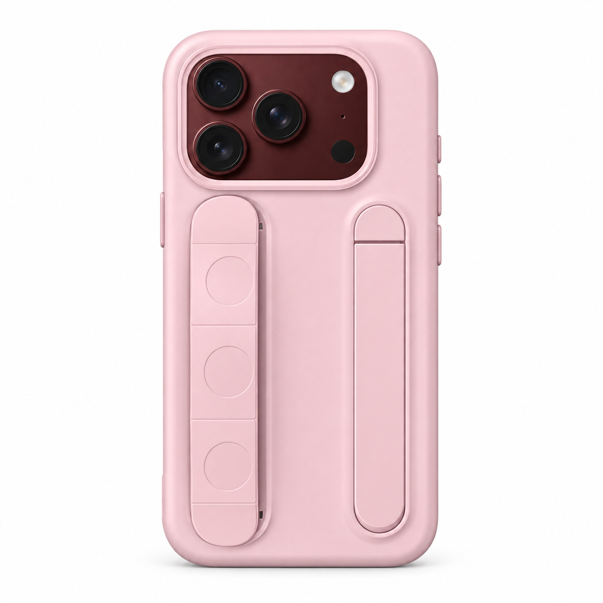 Premium iPhone Case Silicone Palm Strap Wristband Hinge Protection Foldable Cover Hard PC HD Screen Protector Shockproof Slim Durable Protective Phone Case
