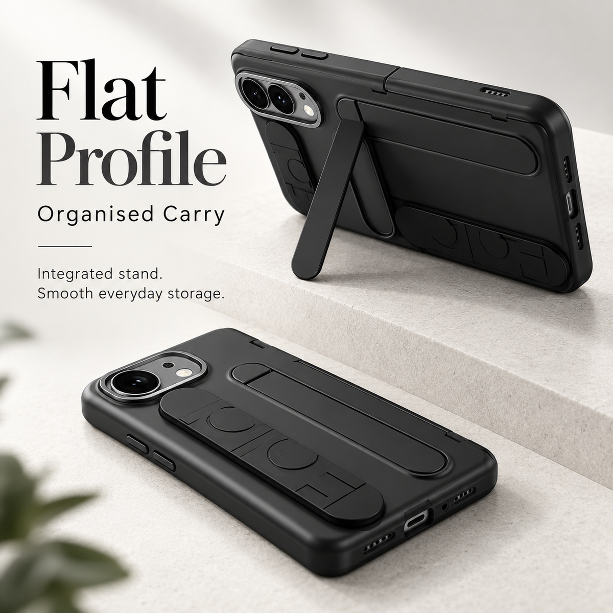 Premium iPhone Case Silicone Palm Strap Wristband Hinge Protection Foldable Cover Hard PC HD Screen Protector Shockproof Slim Durable Protective Phone Case