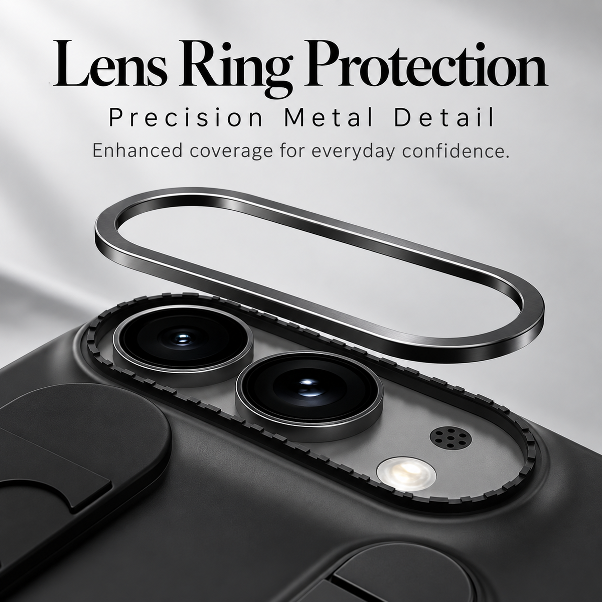 Premium iPhone Case Silicone Palm Strap Wristband Hinge Protection Foldable Cover Hard PC HD Screen Protector Shockproof Slim Durable Protective Phone Case