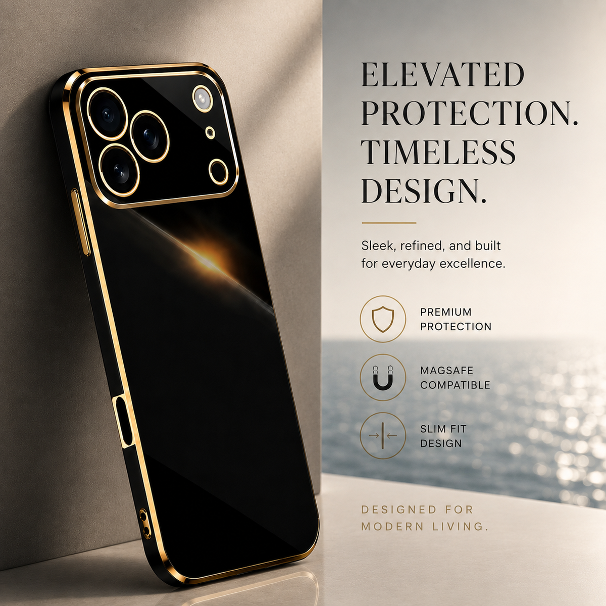 Premium iPhone Case Silicone Protective Cover MagSafe Compatible Shockproof Anti Scratch Matte Plating Soft Bumper Full Coverage Slim Lightweight Design