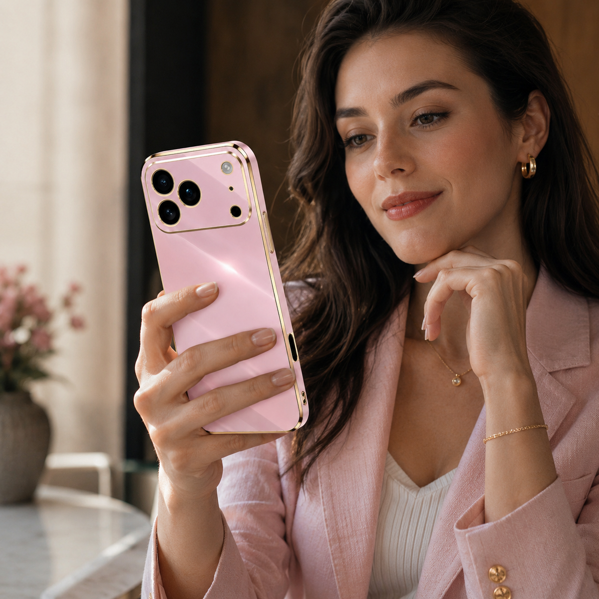 Premium iPhone Case Silicone Protective Cover MagSafe Compatible Shockproof Anti Scratch Matte Plating Soft Bumper Full Coverage Slim Lightweight Design
