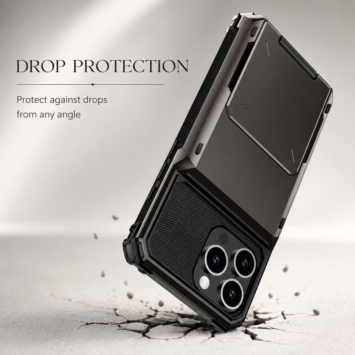 Premium iPhone Case Slide Wallet Card Case Shockproof Dual Layer PC Cover Non Slip Anti Scratch Business Protective Full Coverage Magnetic Slim Design