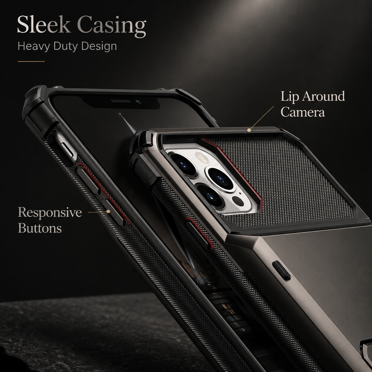 Premium iPhone Case Slide Wallet Card Case Shockproof Dual Layer PC Cover Non Slip Anti Scratch Business Protective Full Coverage Magnetic Slim Design