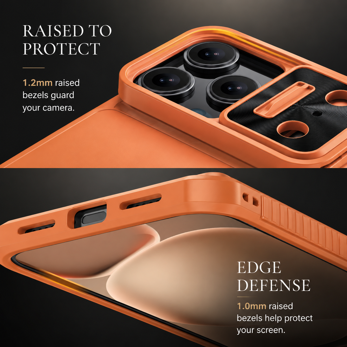 Premium iPhone Case Sliding Camera Wallet Cover with Card Holder Stand, PC TPU Shockproof Protective Design, Anti-Fingerprint Anti-Scratch Full Coverage