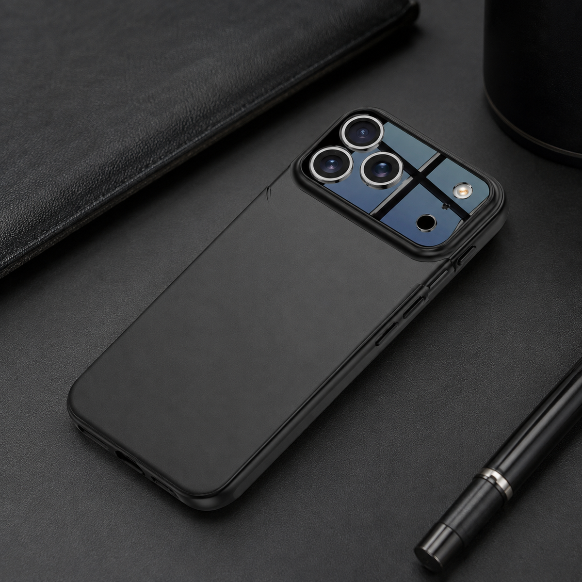Premium iPhone Case Slim Hard Protective Cover Camera Lens Protection Anti Scratch Anti Fingerprint Non Slip Two Tone Spliced Half Wrapped Shell