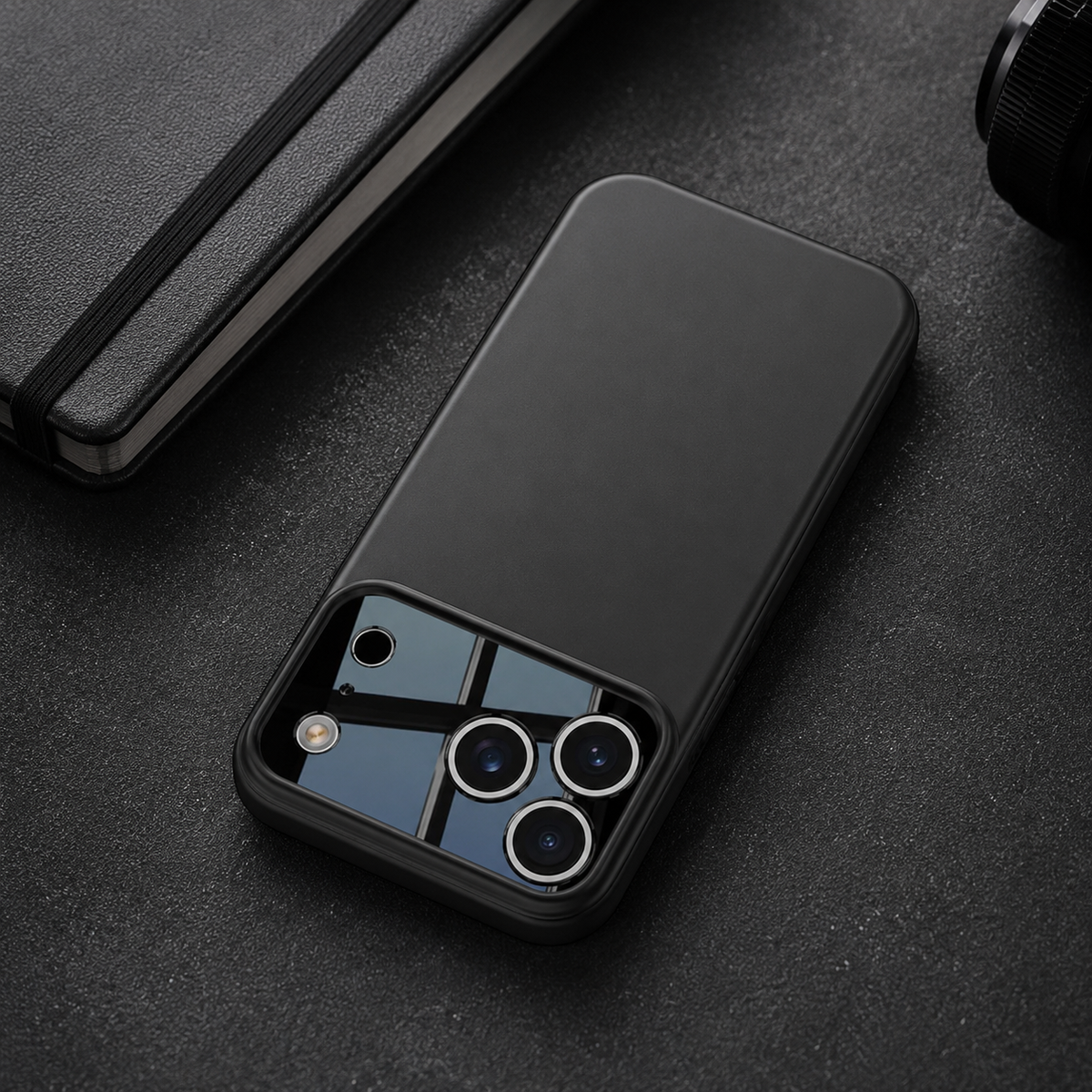 Premium iPhone Case Slim Hard Protective Cover Camera Lens Protection Anti Scratch Anti Fingerprint Non Slip Two Tone Spliced Half Wrapped Shell