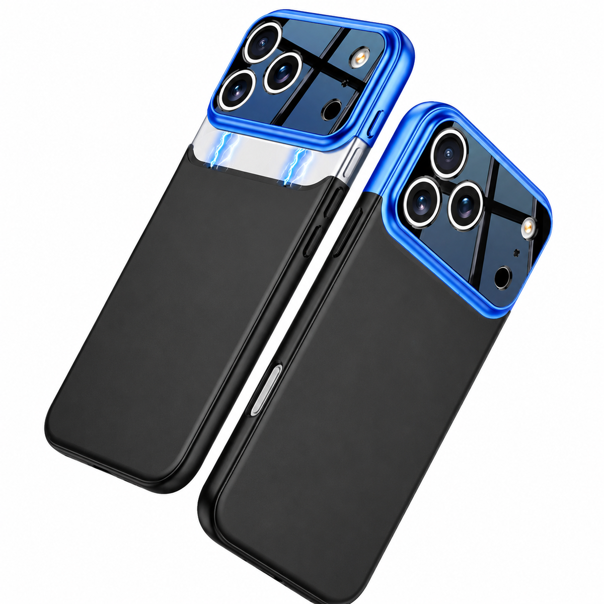 Premium iPhone Case Slim Hard Protective Cover Camera Lens Protection Anti Scratch Anti Fingerprint Non Slip Two Tone Spliced Half Wrapped Shell