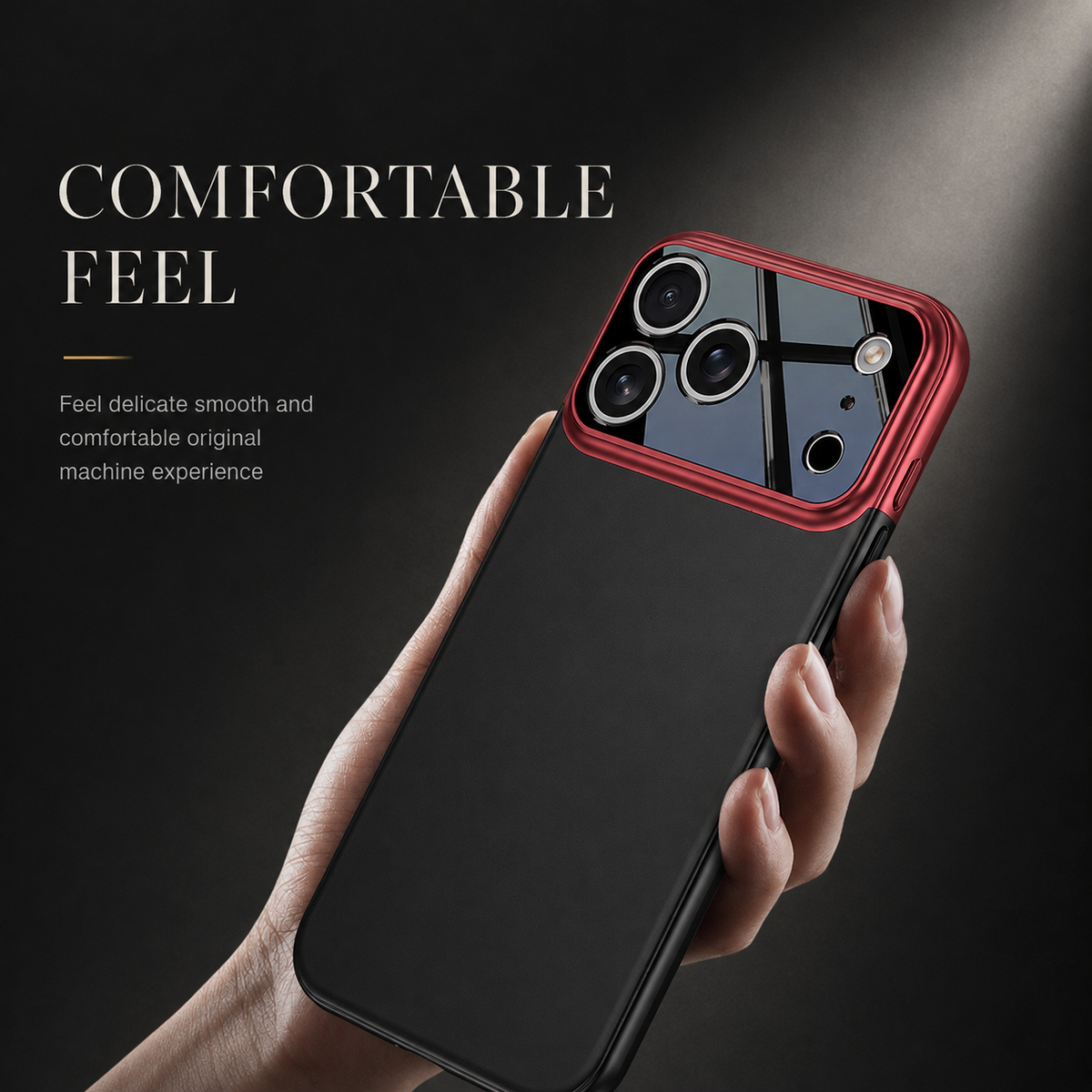 Premium iPhone Case Slim Hard Protective Cover Camera Lens Protection Anti Scratch Anti Fingerprint Non Slip Two Tone Spliced Half Wrapped Shell