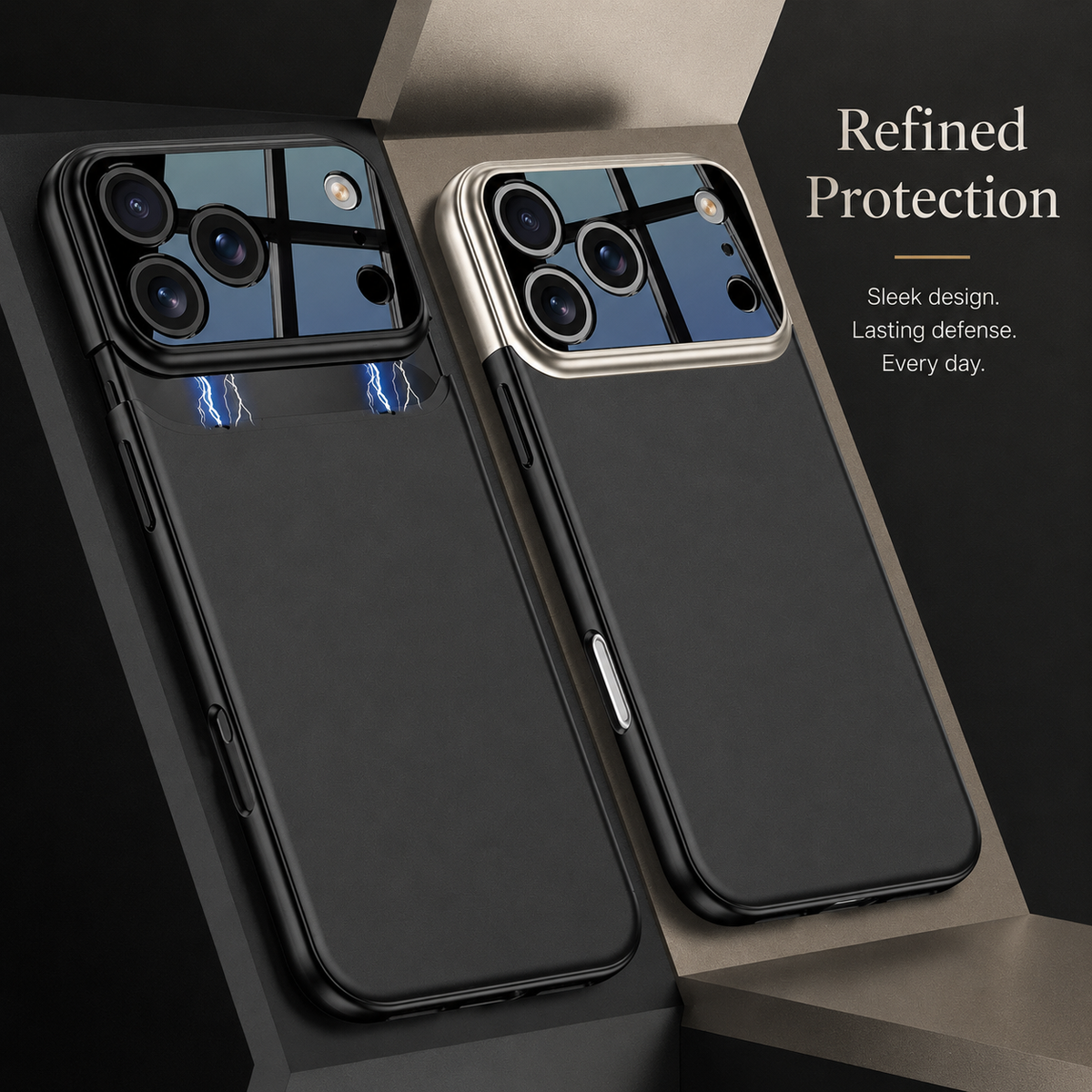 Premium iPhone Case Slim Hard Protective Cover Camera Lens Protection Anti Scratch Anti Fingerprint Non Slip Two Tone Spliced Half Wrapped Shell