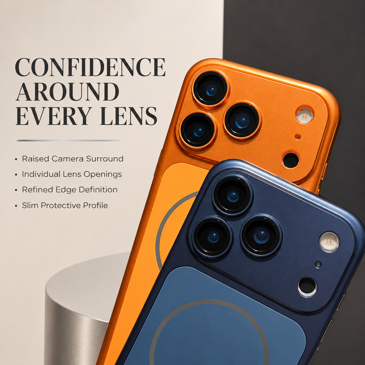 Premium iPhone Case Slim Metallic Color MagSafe Magnetic Shockproof Hard Cover Anti Scratch Non Slip Durable Lightweight Full Protective Phone Cover Case