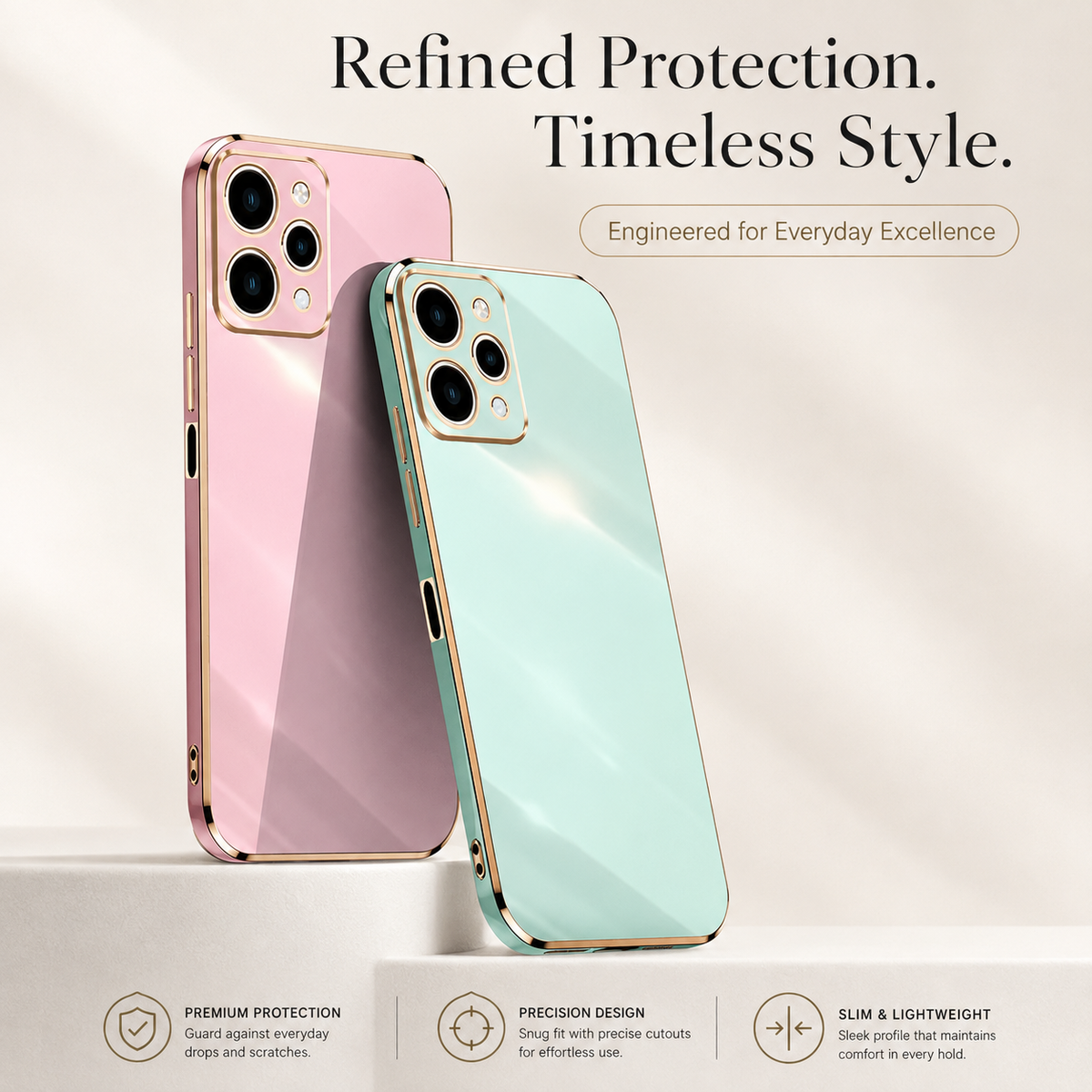 Premium iPhone Case Soft Silicone MagSafe Compatible Plated Edges Solid Color Slim Shockproof Anti Scratch Lightweight Non Slip Matte Protective Cover