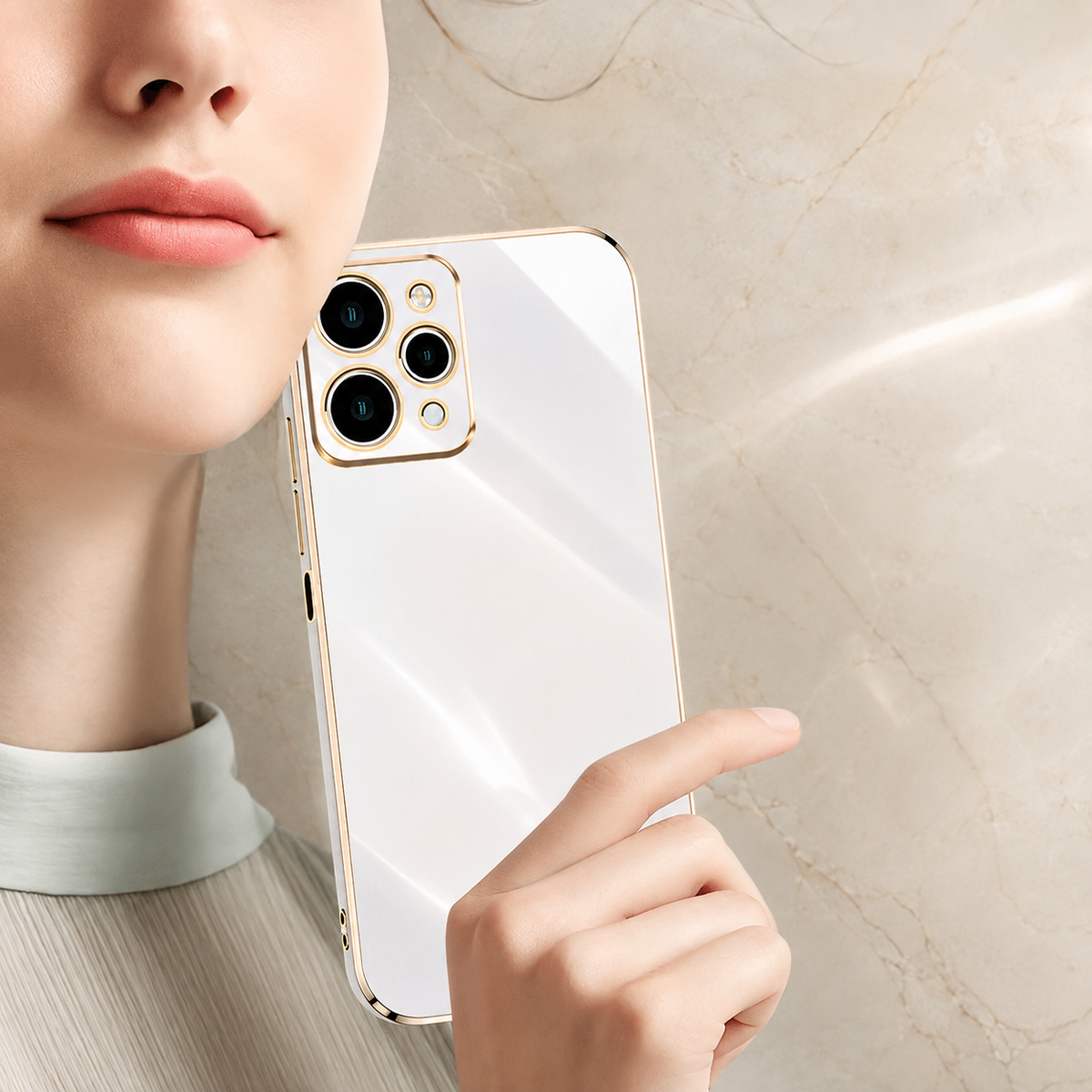 Premium iPhone Case Soft Silicone MagSafe Compatible Plated Edges Solid Color Slim Shockproof Anti Scratch Lightweight Non Slip Matte Protective Cover