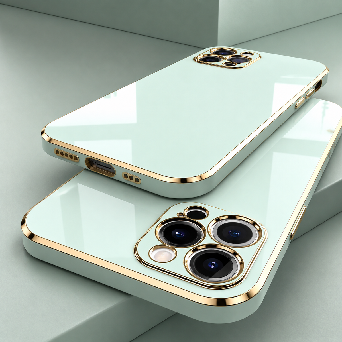 Premium iPhone Case Soft Silicone MagSafe Compatible Plated Edges Solid Color Slim Shockproof Anti Scratch Lightweight Non Slip Matte Protective Cover