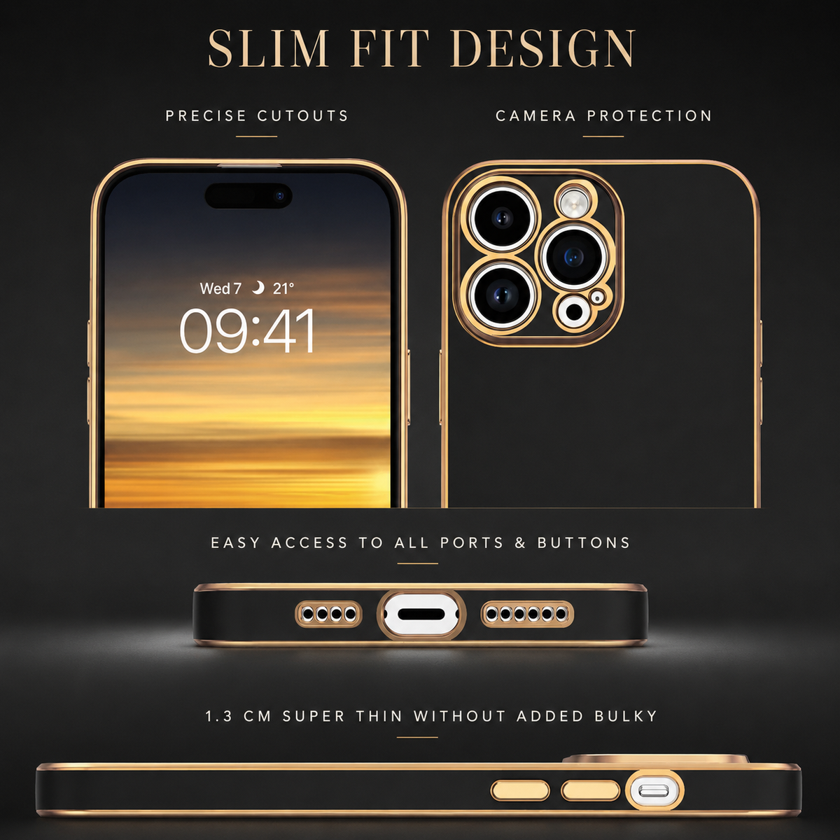 Premium iPhone Case Soft Silicone MagSafe Compatible Plated Edges Solid Color Slim Shockproof Anti Scratch Lightweight Non Slip Matte Protective Cover