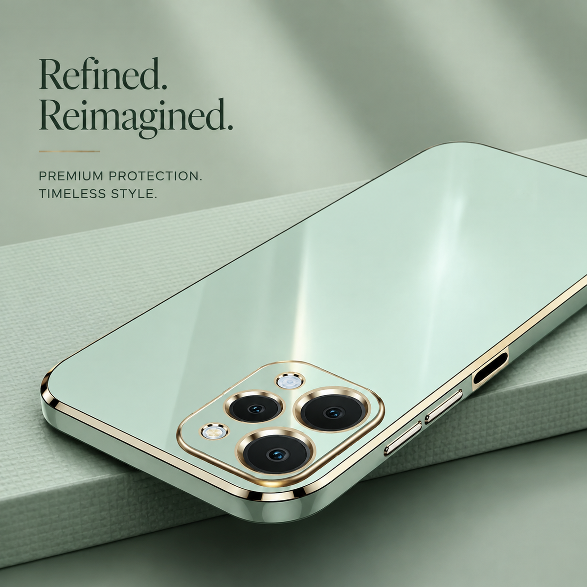 Premium iPhone Case Soft Silicone Plated Edges Solid Color Slim Half Wrapped Anti Fingerprint Scratch Resistant Dustproof Protective Cover