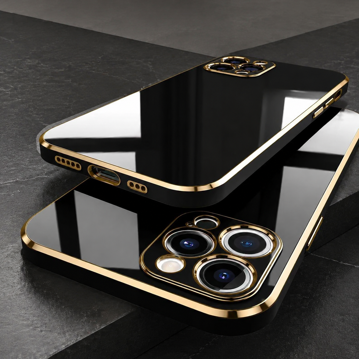 Premium iPhone Case Soft Silicone Plated Edges Solid Color Slim Half Wrapped Anti Fingerprint Scratch Resistant Dustproof Protective Cover