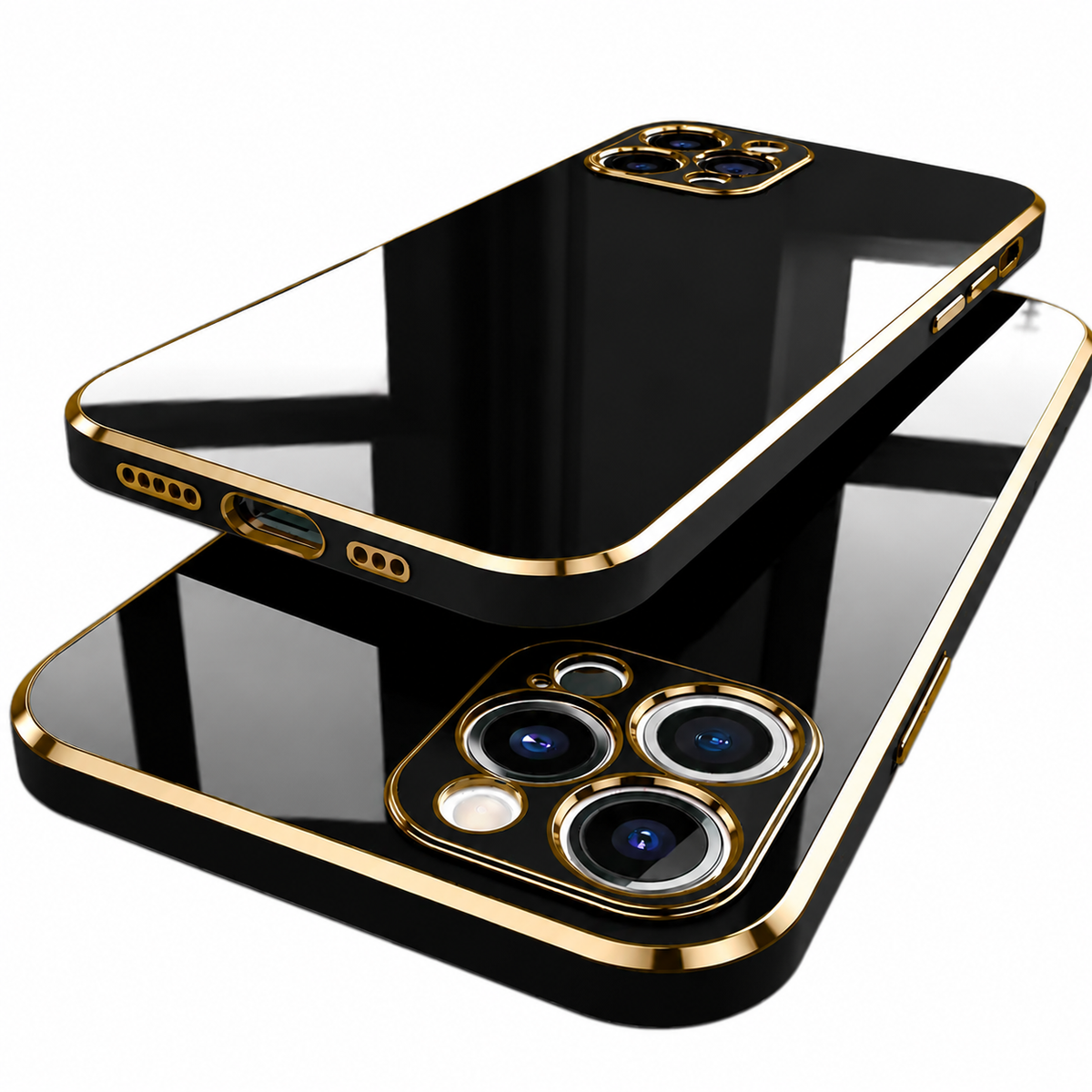 Premium iPhone Case Soft Silicone Plated Edges Solid Color Slim Half Wrapped Anti Fingerprint Scratch Resistant Dustproof Protective Cover