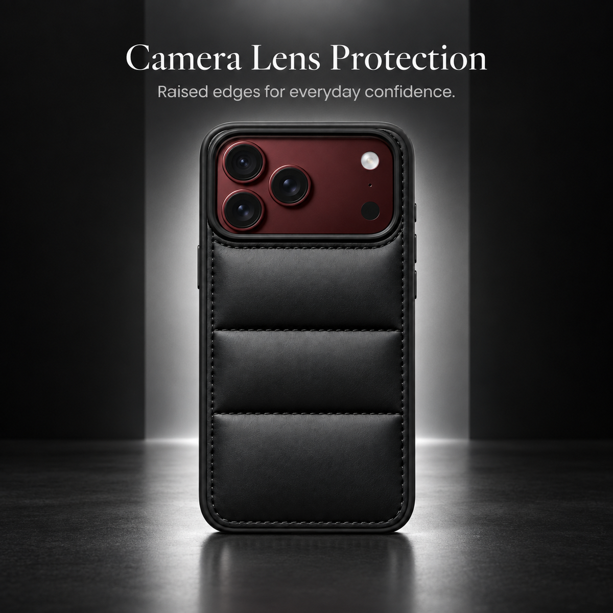Premium iPhone Case Solid Color Down Jacket Style Anti Fall Shockproof Foldable Cover Soft Touch Slim Non Slip Durable Protective Padded Phone Cover Case