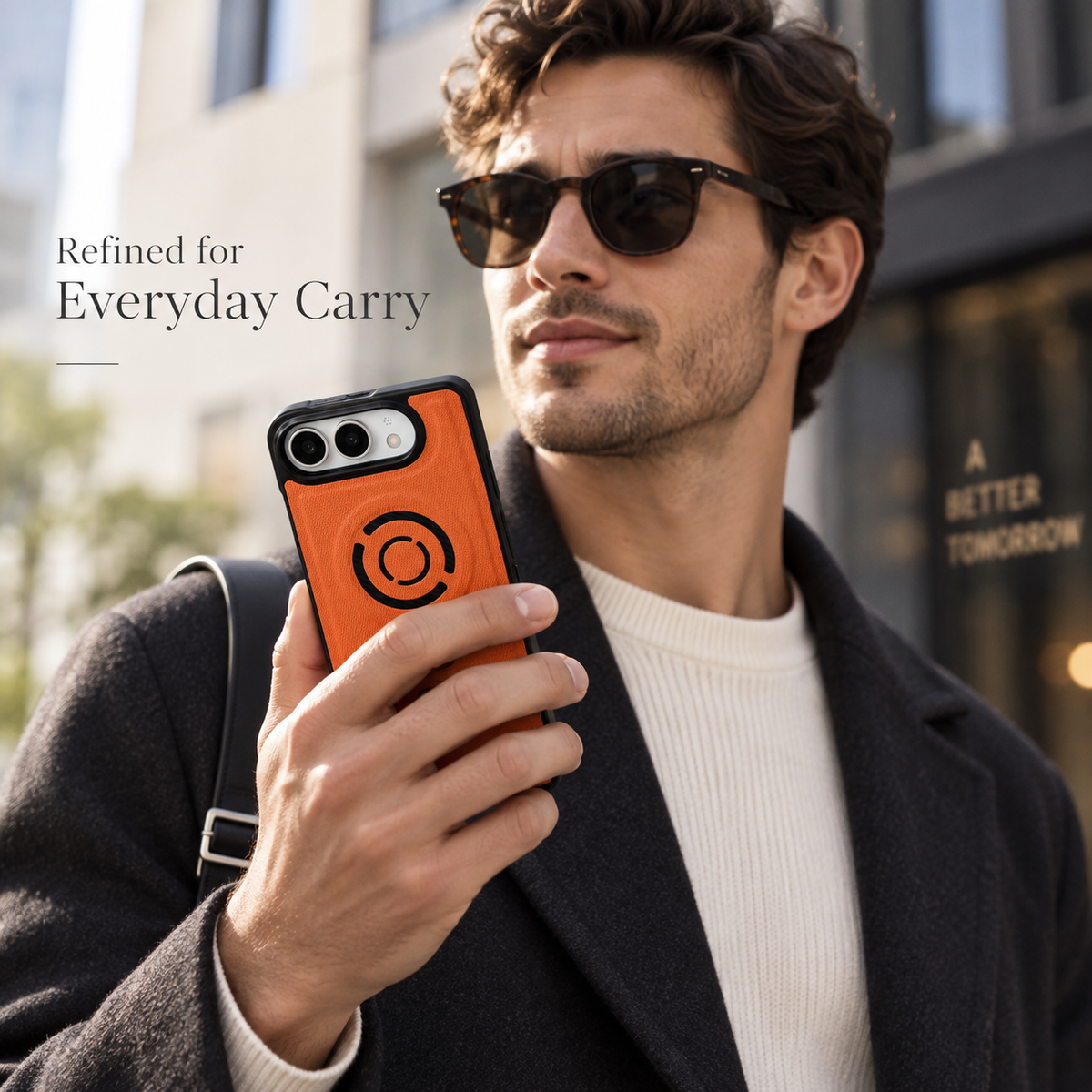 Premium iPhone Case Solid Color Hard PC Artificial Leather MagSafe Magnetic Wireless Charging Foldable Cover Shockproof Bumper Slim Durable Phone Cover Case