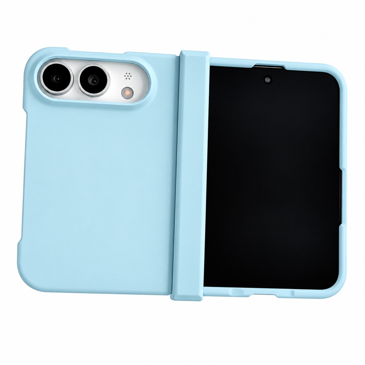 Premium iPhone Case Solid Color Skin Feel Hinge Protection Foldable Cover Shockproof Slim Non Slip Wear Resistant Durable Protective Phone Cover Shell Case