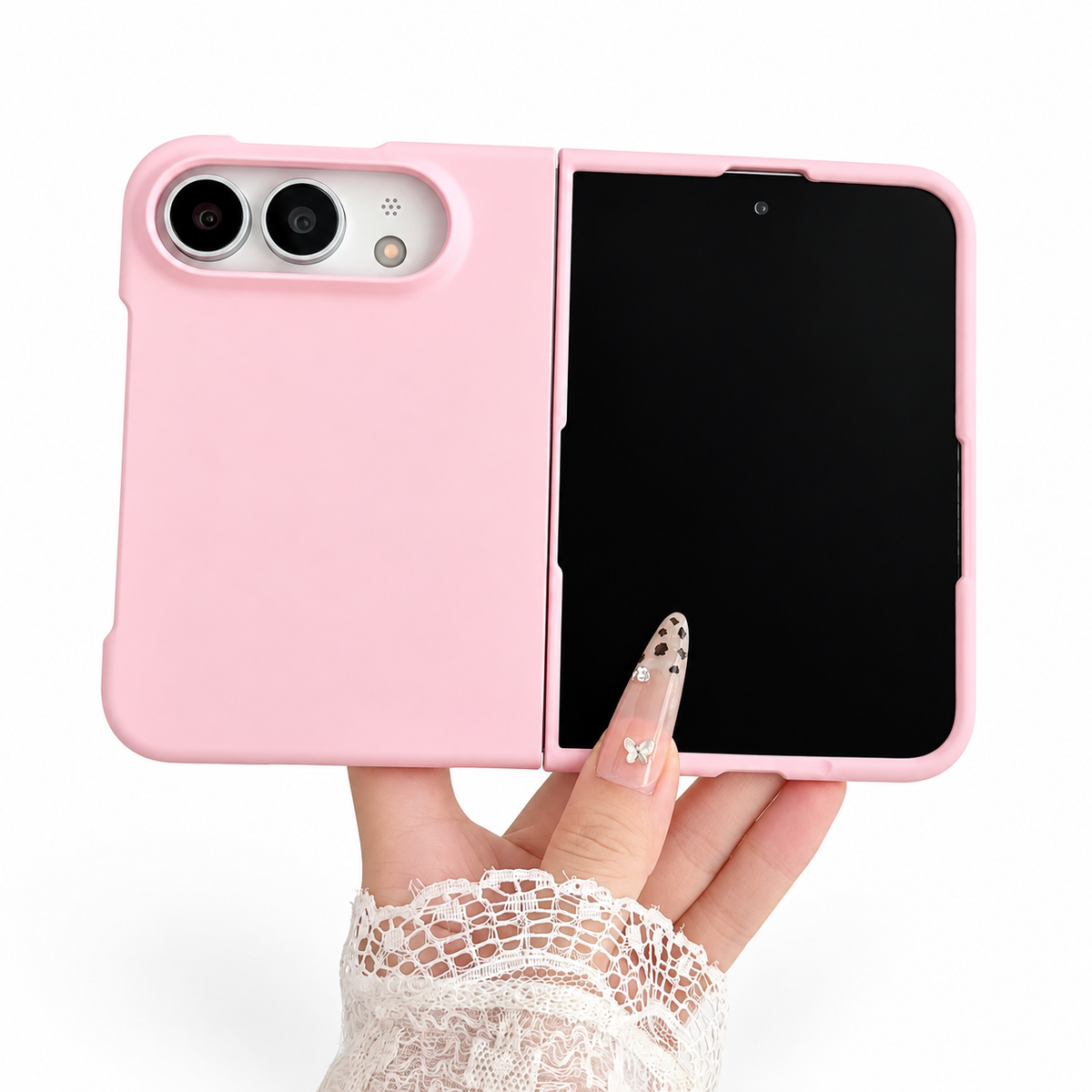Premium iPhone Case Solid Color Skin Feel Shockproof Foldable Cover Wear Resistant Comfortable Grip Slim Non Slip Durable Practical Protective Phone Cover Case