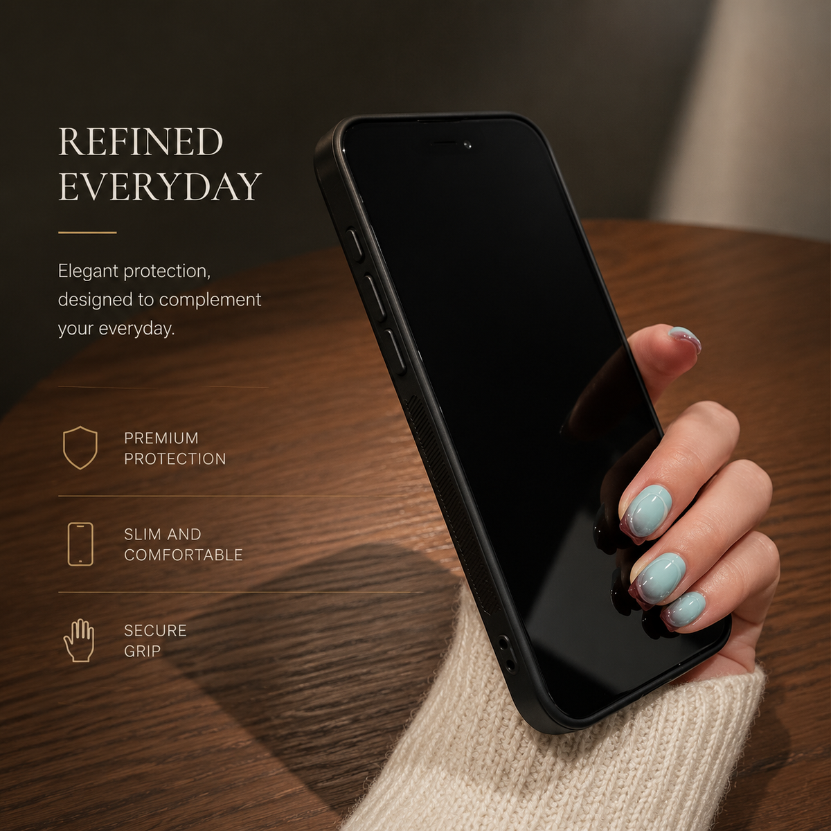 Premium iPhone Case Suede Leather Electroplated Ultra Thin Shockproof Protective Cover Soft Silicone Edges Non Slip Camera Lens Protection Slim