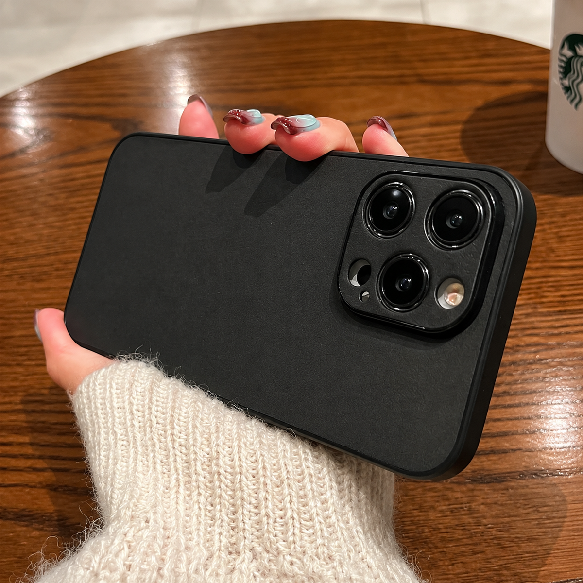 Premium iPhone Case Suede Leather Electroplated Ultra Thin Shockproof Protective Cover Soft Silicone Edges Non Slip Camera Lens Protection Slim