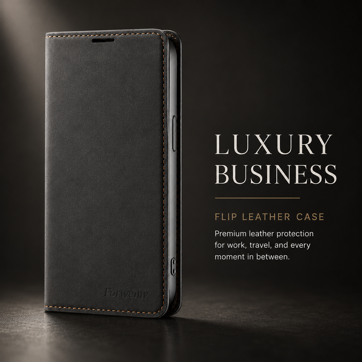 Premium iPhone Case Suede Leather Wallet Flip Cover Card Holder Magnetic Closure Shockproof Protective Cover Full Body Slim Design