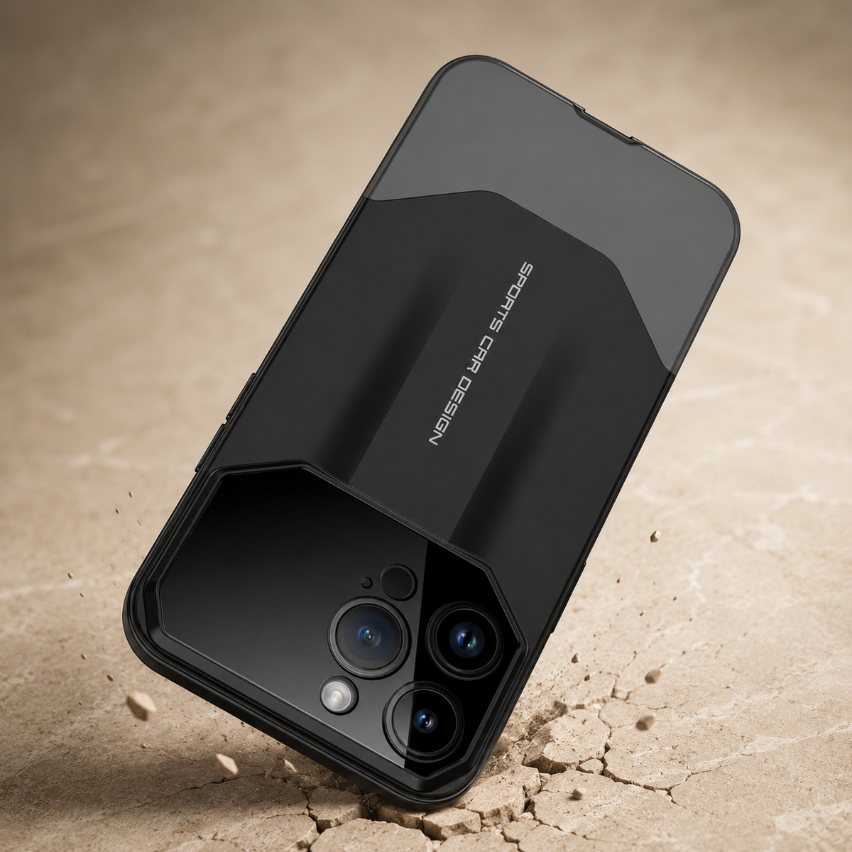 Premium iPhone Case Supercar Design Hard PC Shockproof Protective Cover Camera Lens Protection Anti Scratch Dustproof Slim Half Wrapped 2 in 1 Shell