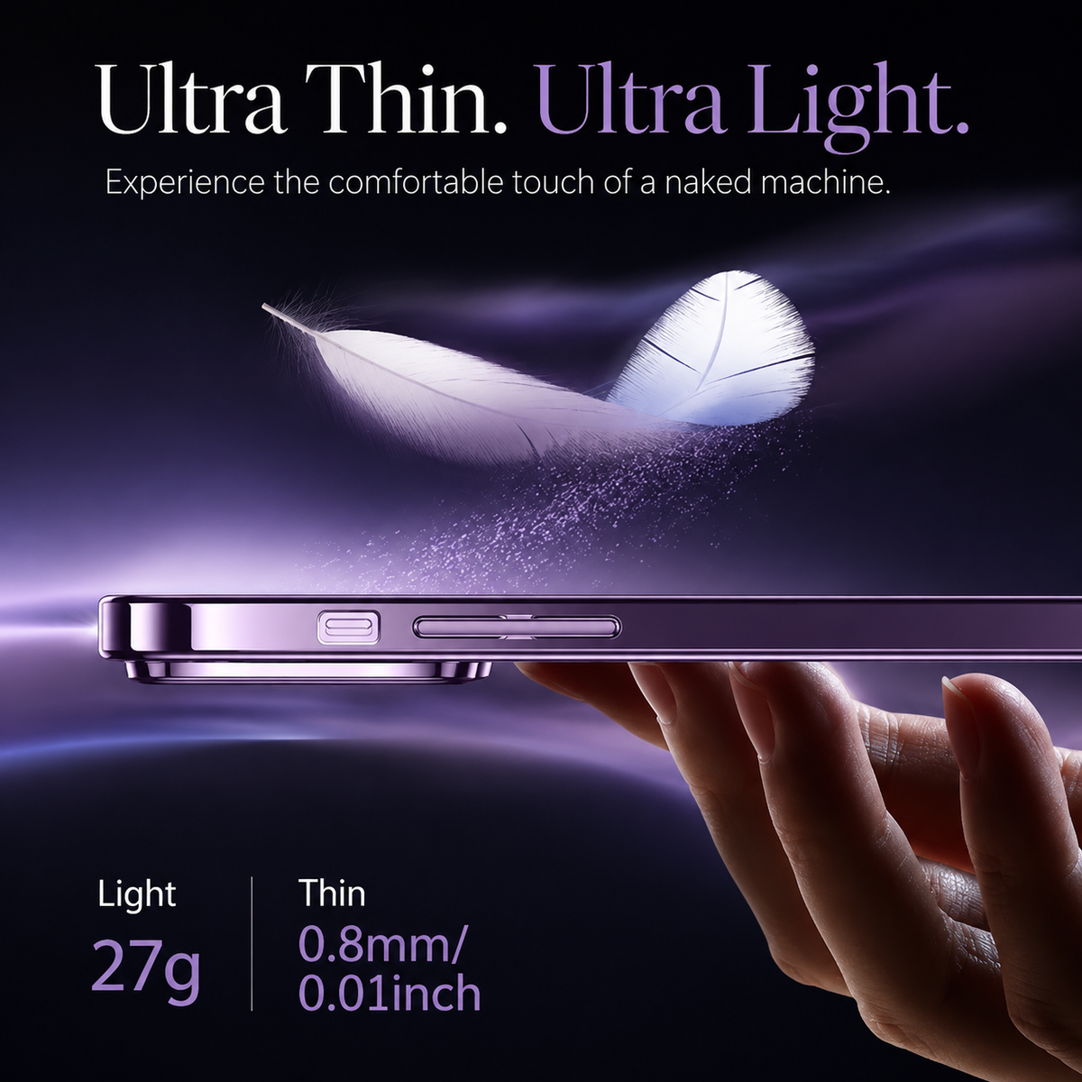 Premium iPhone Case Tempered Glass Camera Protector with Clear Acrylic Hard Back Plated Edges Slim Shockproof Scratch-Resistant Design