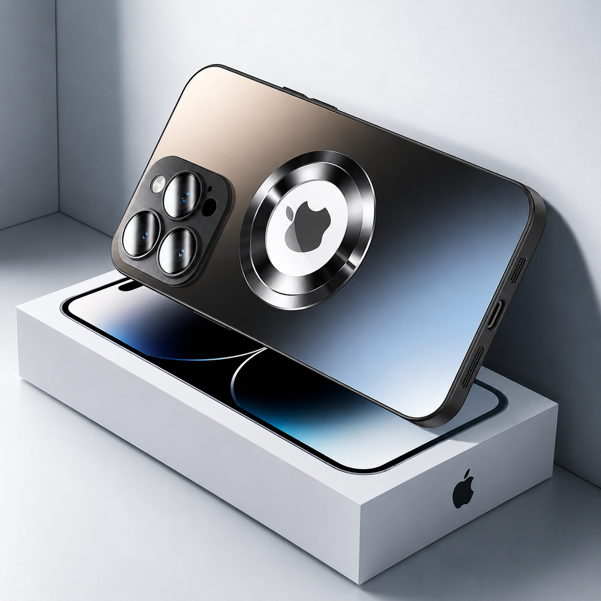 Premium iPhone Case Tempered Glass Matte Magnetic MagSafe Wireless Charging Half Wrapped Shockproof Bumper Anti Fingerprint Luminous Protective Design