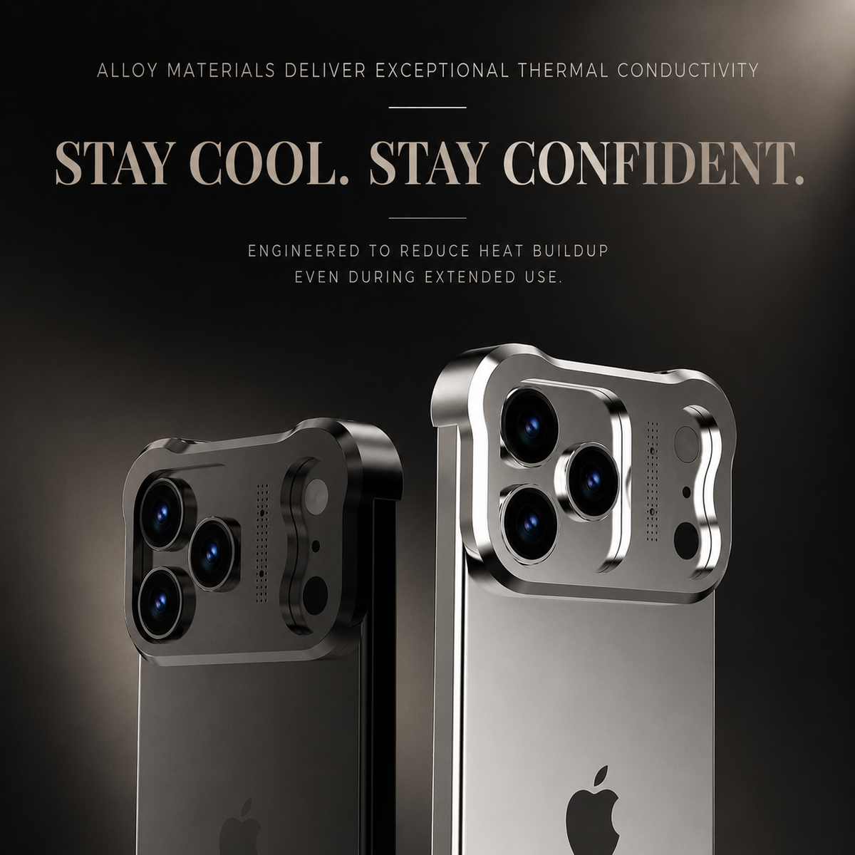 Premium iPhone Case Titanium Alloy Bumper Magnetic Shockproof Lens Protector Matte Anti Slip Lightweight Metal Frame Slim Protective Cover Secure Grip
