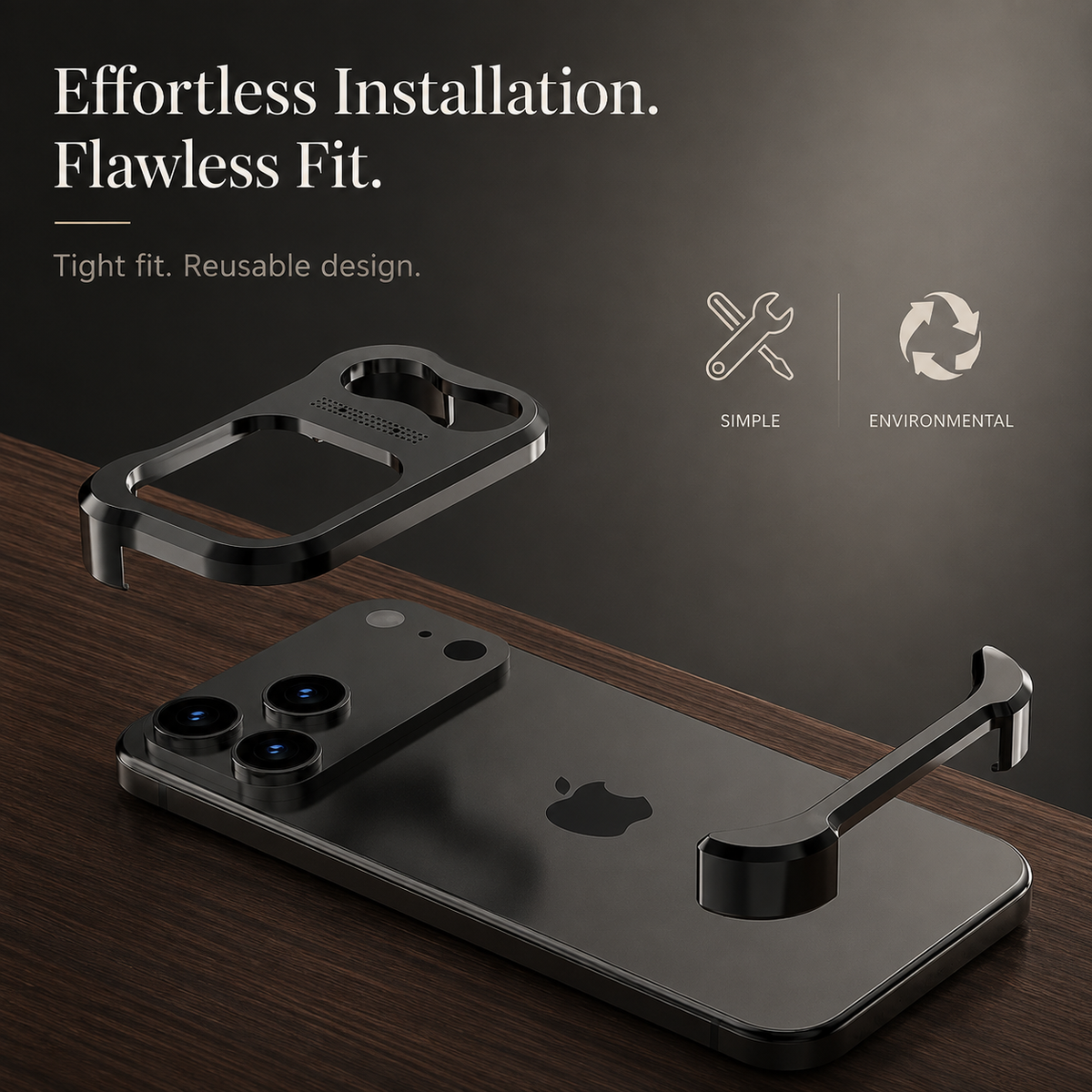 Premium iPhone Case Titanium Alloy Bumper Magnetic Shockproof Lens Protector Matte Anti Slip Lightweight Metal Frame Slim Protective Cover Secure Grip