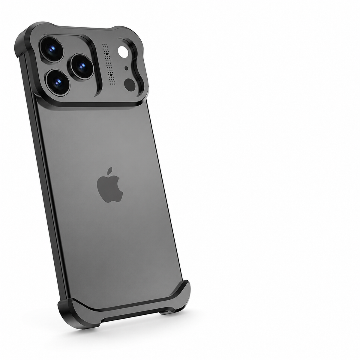 Premium iPhone Case Titanium Alloy Bumper Magnetic Shockproof Lens Protector Matte Anti Slip Lightweight Metal Frame Slim Protective Cover Secure Grip