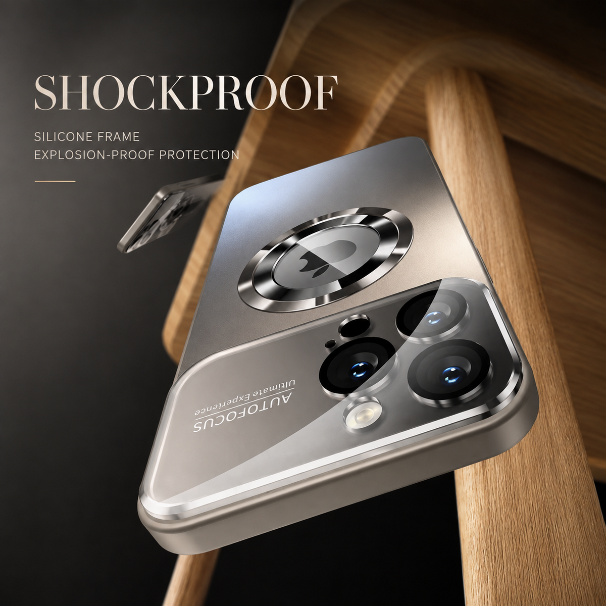 Premium iPhone Case Titanium MagSafe Magnetic Half Wrapped Cover Glass Lens Protection Shockproof Anti Fingerprint Anti Scratch Non Slip Design