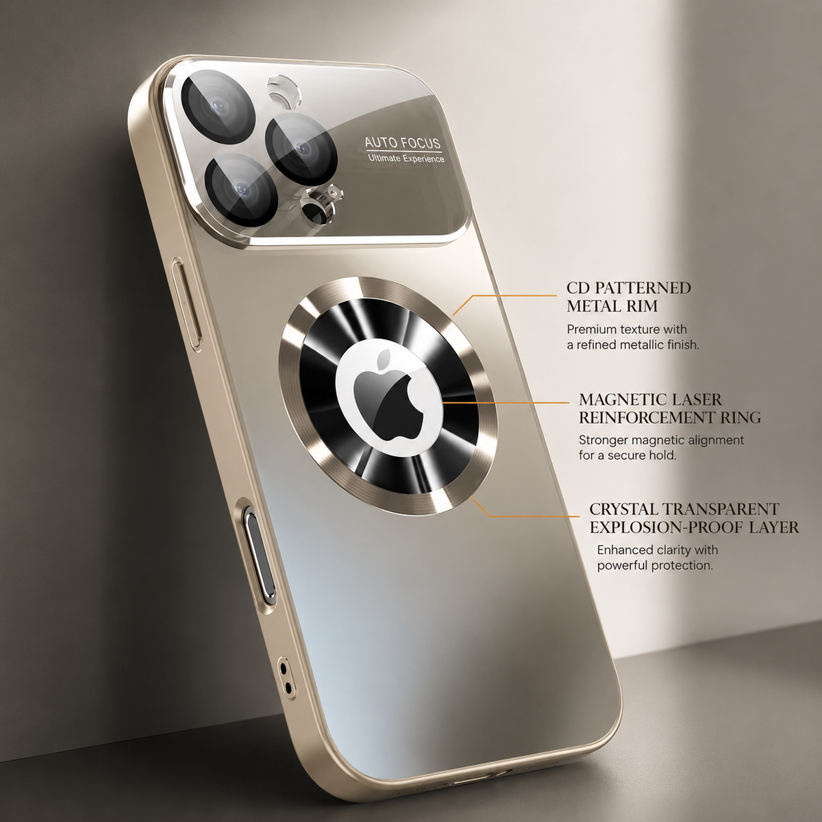 Premium iPhone Case Titanium MagSafe Magnetic Half Wrapped Cover Glass Lens Protection Shockproof Anti Fingerprint Anti Scratch Non Slip Design