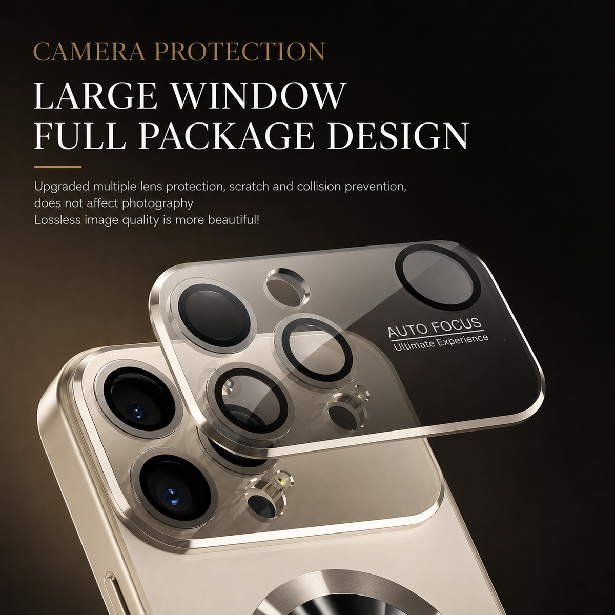 Premium iPhone Case Titanium MagSafe Magnetic Half Wrapped Cover Glass Lens Protection Shockproof Anti Fingerprint Anti Scratch Non Slip Design