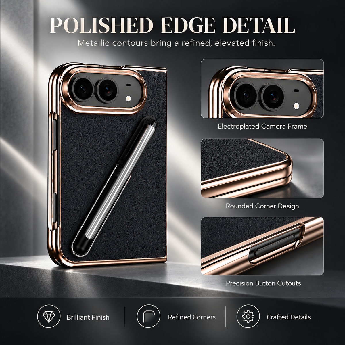 Premium iPhone Case Touch Pen Holder Bracket Stand Foldable Cover Textured Back Panel Business Shockproof Slim Durable Protective Phone Cover Shell Case