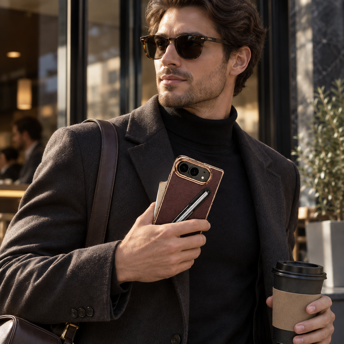 Premium iPhone Case Touch Pen Holder Bracket Stand Foldable Cover Textured Back Panel Business Shockproof Slim Durable Protective Phone Cover Shell Case