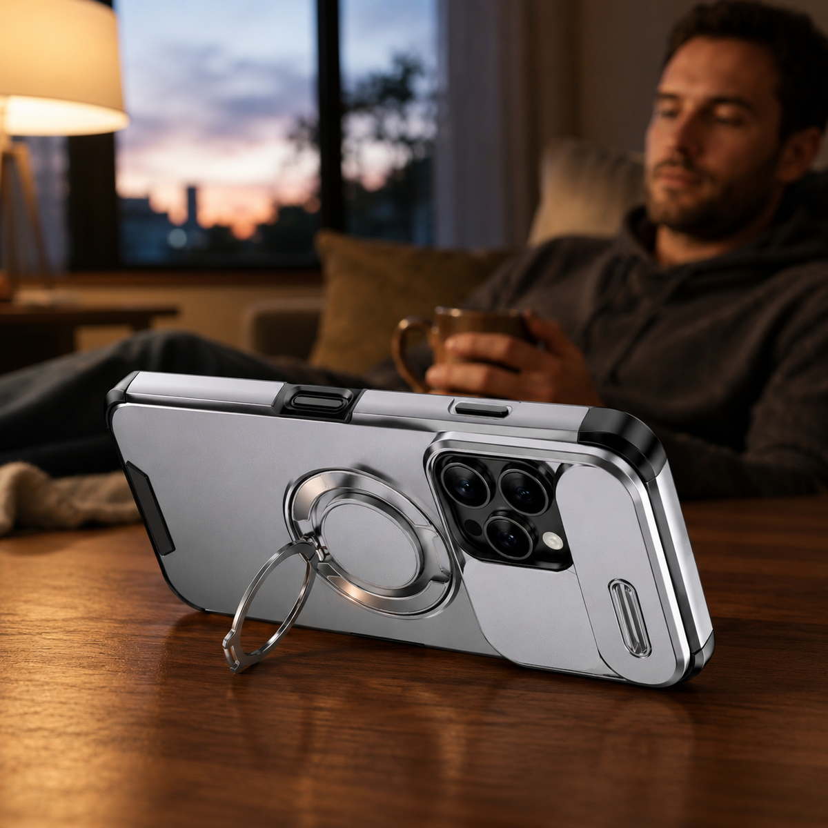 Premium iPhone Case Tough Rugged Armor Stand Holder Magnetic Car Mount Shockproof Anti Drop Heavy Duty Non Slip Durable Full Protective Phone Cover Shell Case