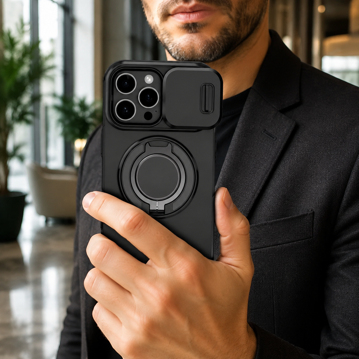 Premium iPhone Case Tough Rugged Armor Stand Holder Magnetic Car Mount Shockproof Anti Drop Heavy Duty Non Slip Durable Full Protective Phone Cover Shell Case