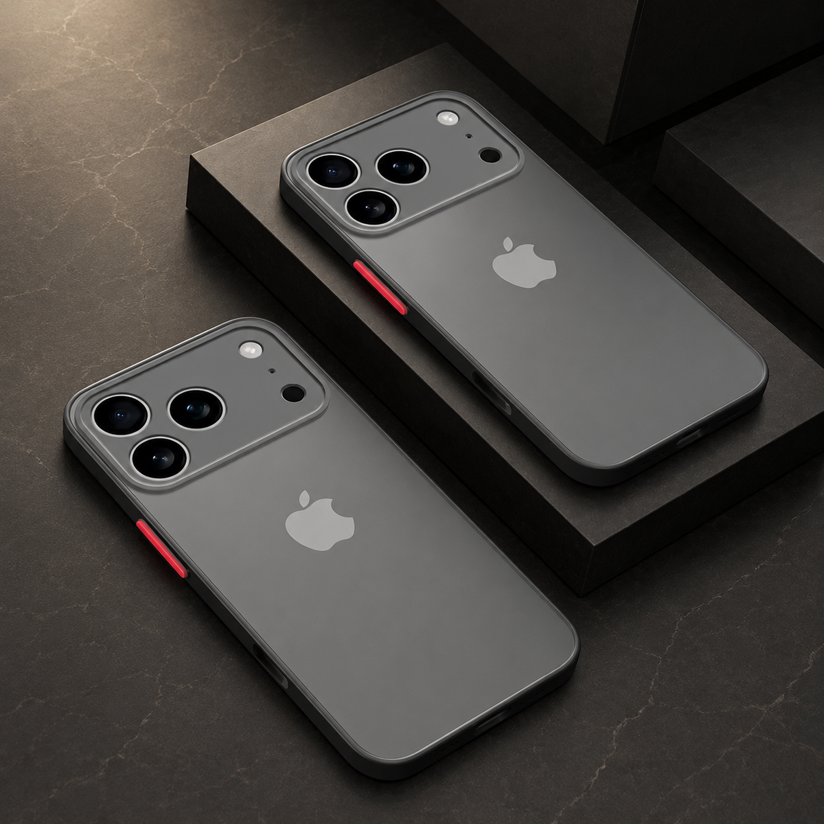 Premium iPhone Case Translucent Matte Shockproof Protective Cover PC TPU Armor Bumper Anti Scratch Anti Fingerprint Slim Lightweight Full Coverage Case