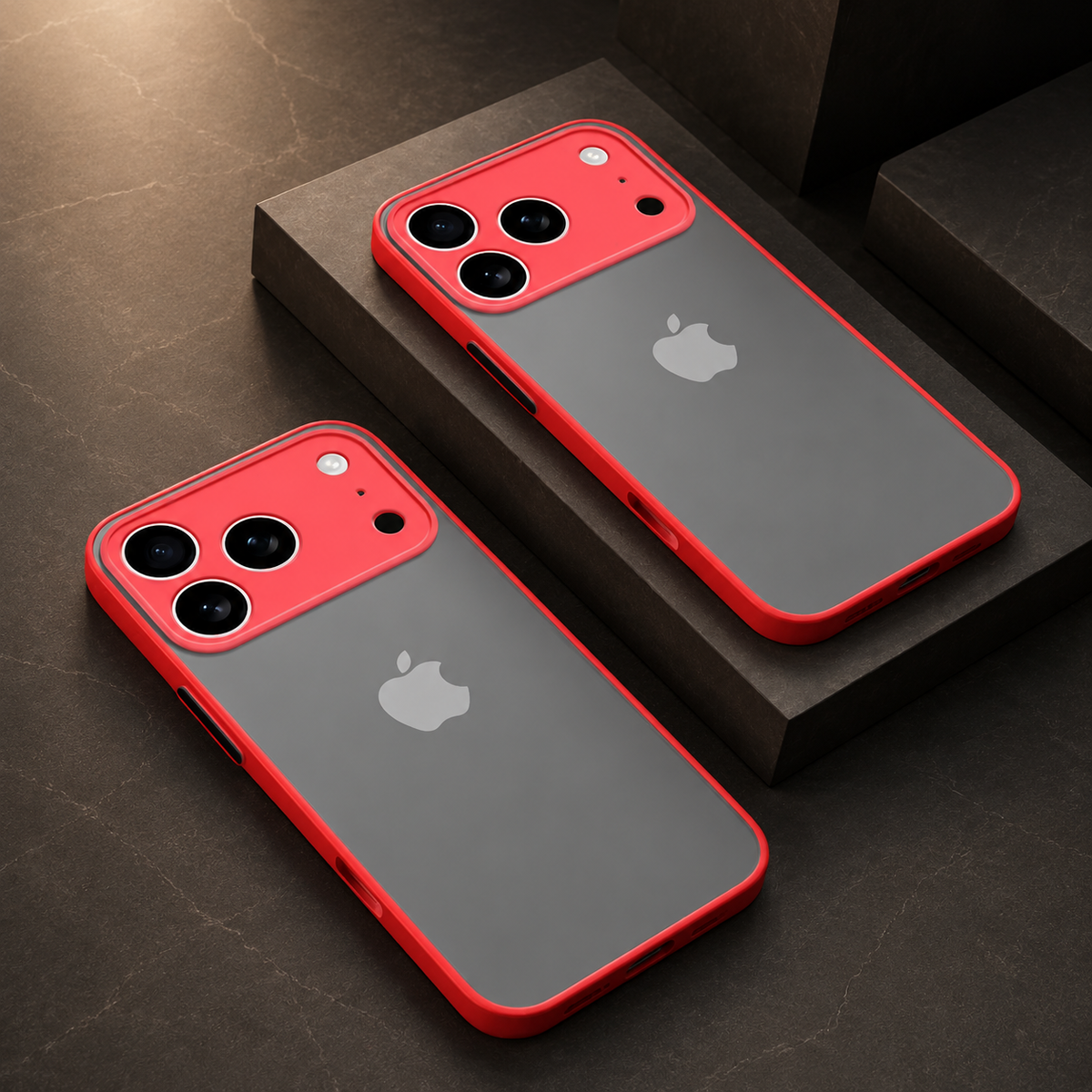 Premium iPhone Case Translucent Matte Shockproof Protective Cover PC TPU Armor Bumper Anti Scratch Anti Fingerprint Slim Lightweight Full Coverage Case