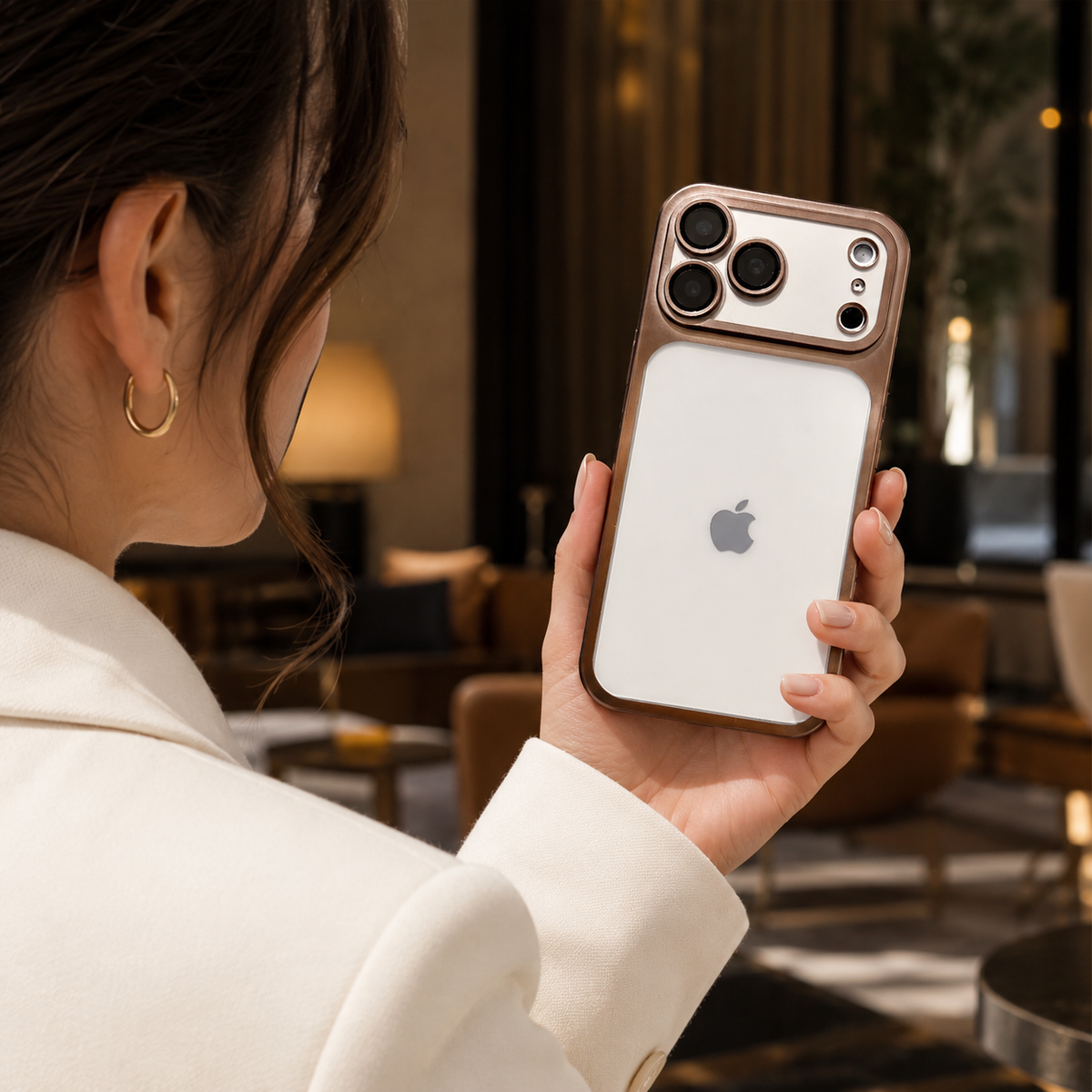 Premium iPhone Case Translucent Matte TPU Shockproof Soft Protective Cover Camera Lens Protection Anti Scratch Non Slip Lightweight Plating Slim Case