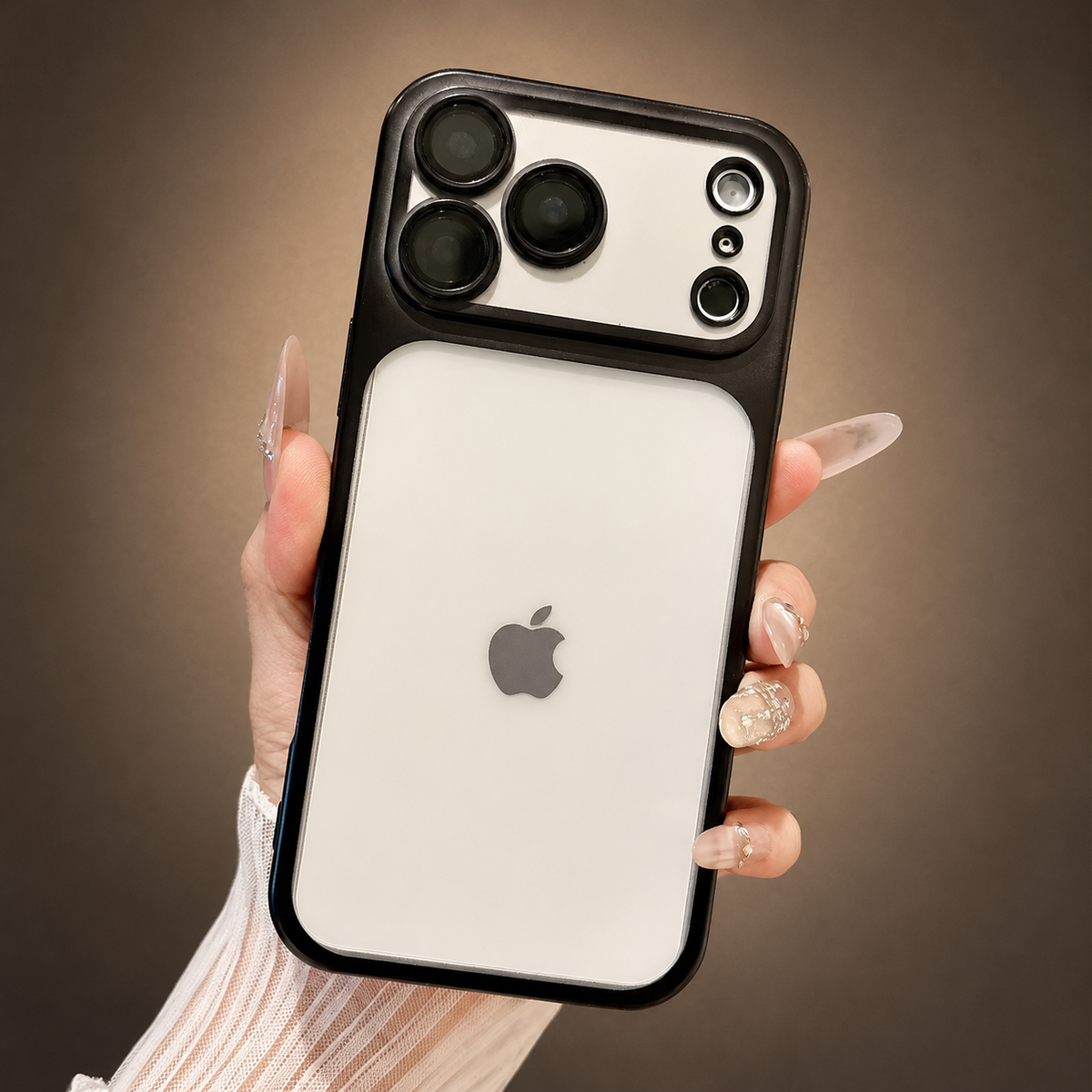 Premium iPhone Case Translucent Matte TPU Shockproof Soft Protective Cover Camera Lens Protection Anti Scratch Non Slip Lightweight Plating Slim Case