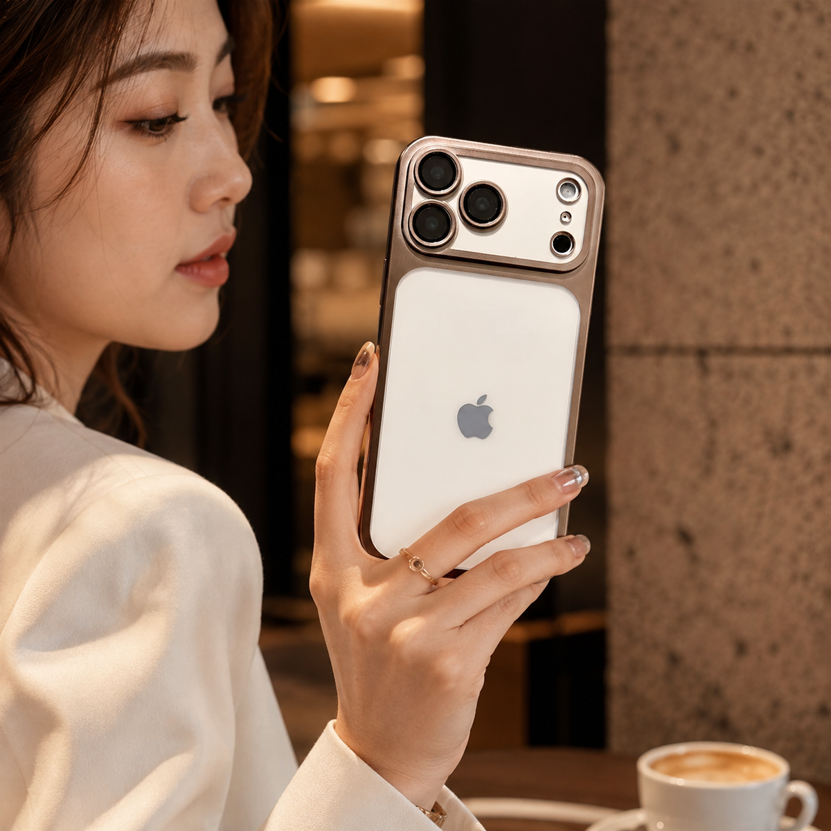 Premium iPhone Case Translucent Matte TPU Shockproof Soft Protective Cover Camera Lens Protection Anti Scratch Non Slip Lightweight Plating Slim Case